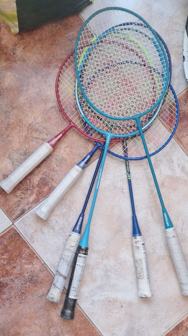 Lote 6 raquetas bádminton