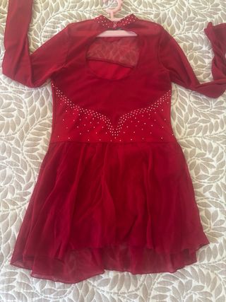 Maillot patinaje rojo niña