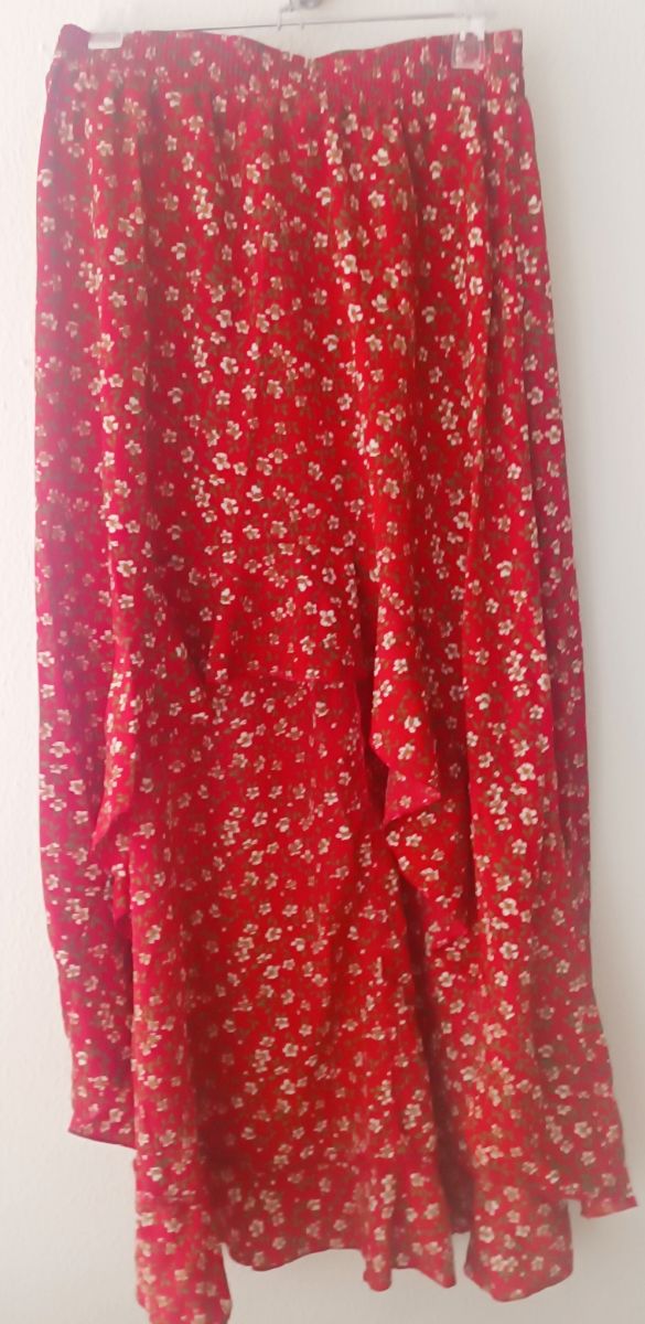 Falda roja estampada - verano