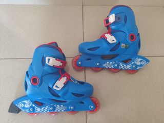Patines en linea para niño. Talla 32-34.