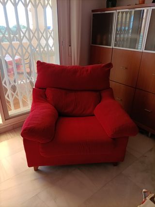 Sillón rojo 1 plaza - como nuevo