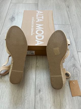 Sandalias Alta Moda esparto beige 39