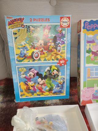 Lote de 2 Puzzles dobles infantiles.