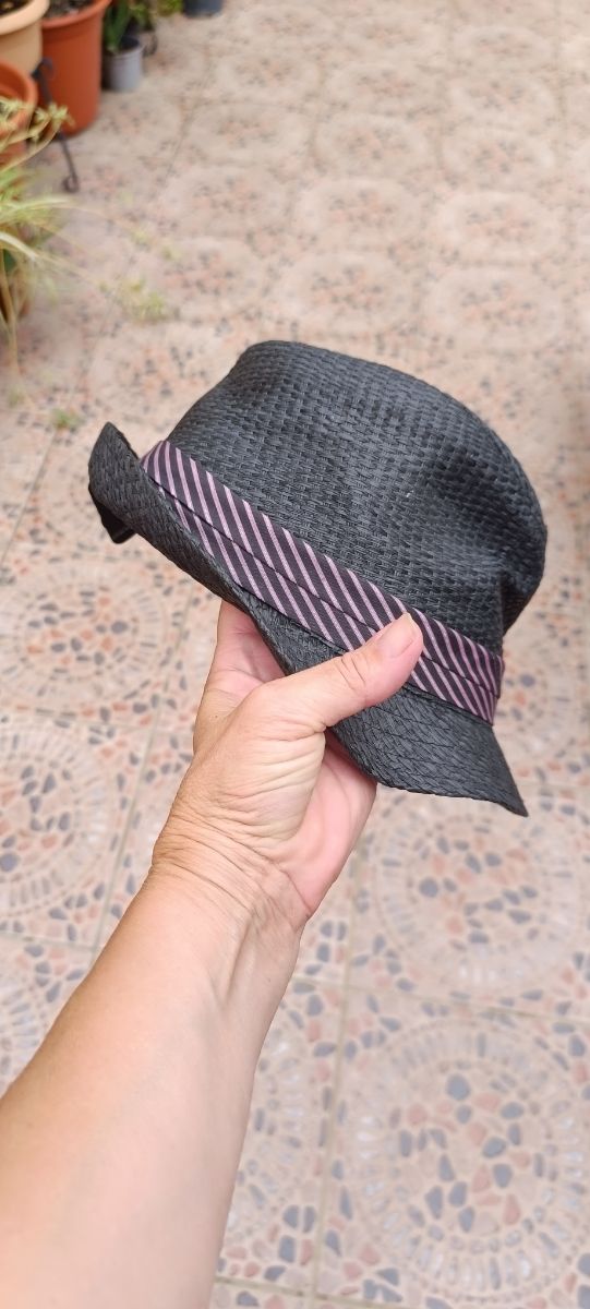 Gorro fedora negro | Paja