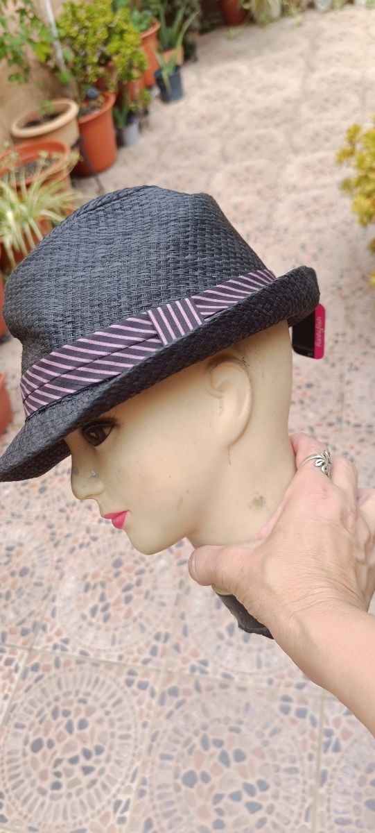 Gorro fedora negro | Paja