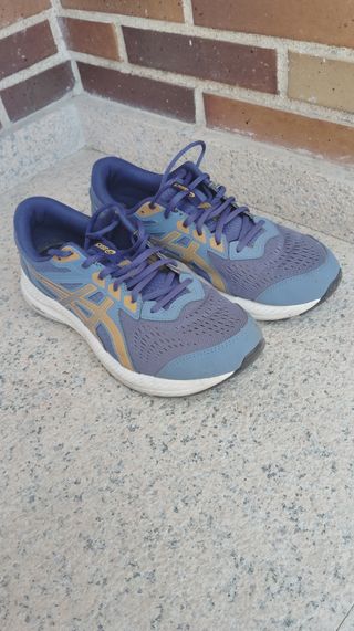 Zapatillas Asics Gel Contend 8 - Azul/Dorado 