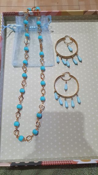 Conjunto Joyas turquesa
