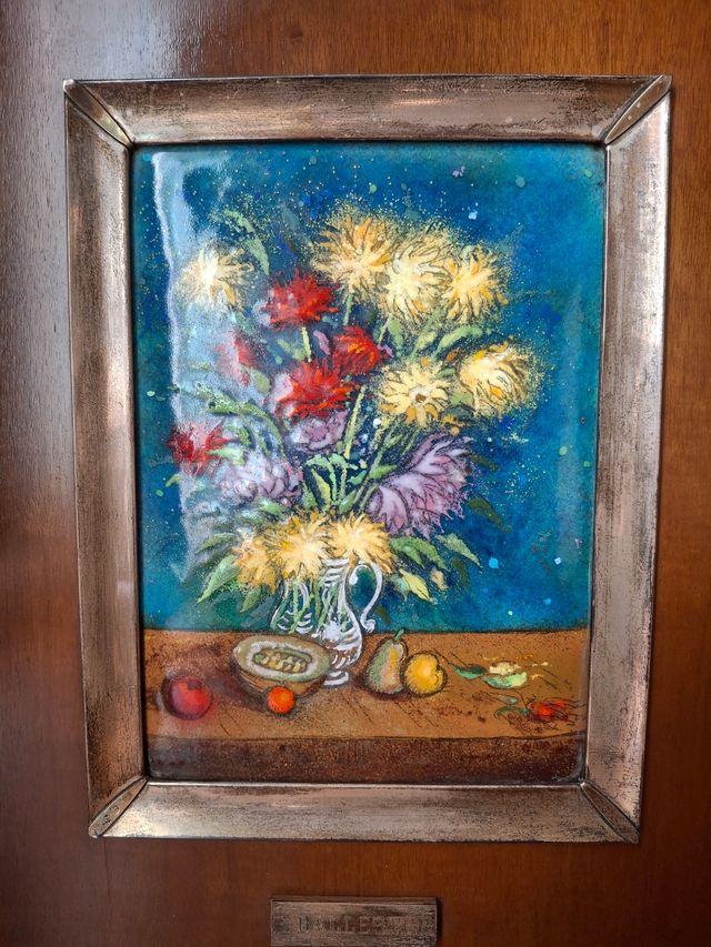 Cuadro Esmalte S.Ballester - Flores y Frutas