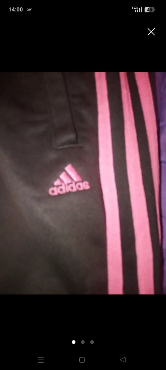 Pantalón Adidas Mujer Negro Rosa