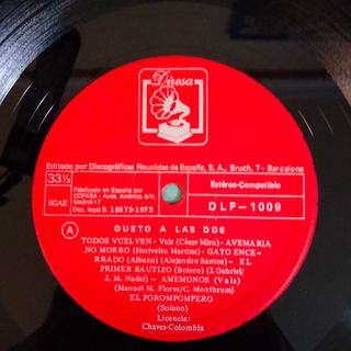 LP 1973 CUMBIA LATIN Dueto a las Dos