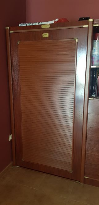 Mueble cama abatible madera marrón