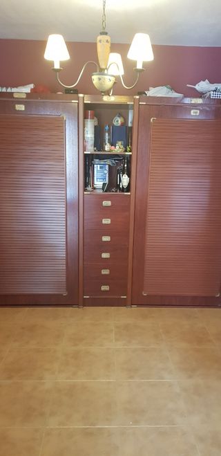 Mueble cama abatible madera marrón