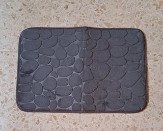 Alfombra baño gris - Felpa