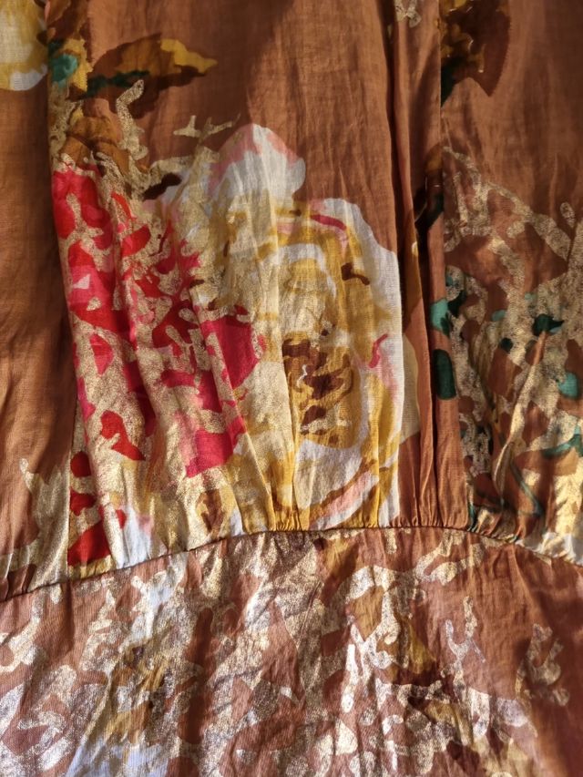 Vestito ICONIQUE estivo marrone-giallo