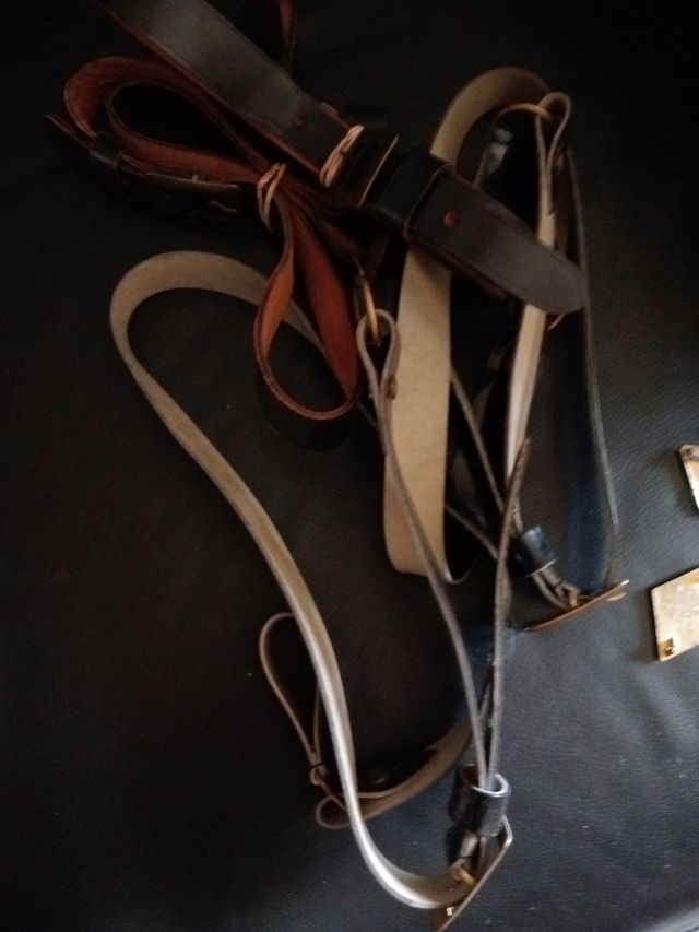 Correajes Guardia Civil Vintage y rombos emblemas.