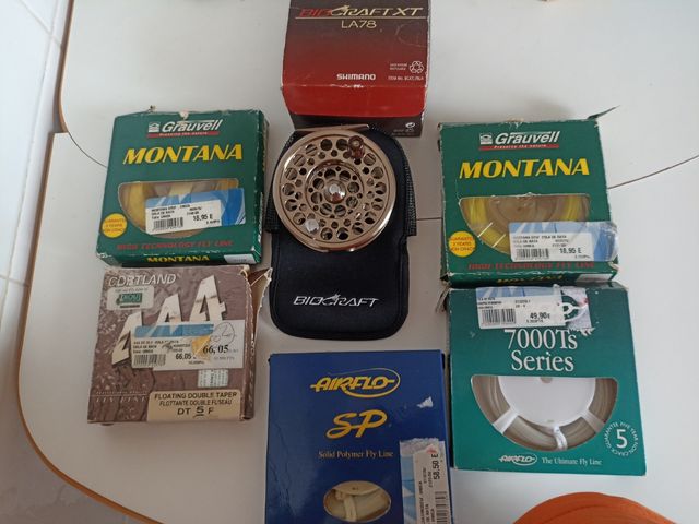 Carrete Shimano Biocraft + 5 líneas pesca, sin hus