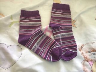 Calcetines rayas rosa-morado
