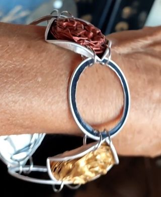 Bracciale Artigianale Oro Argento
