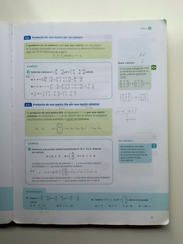 Matemáticas II, 2 Bachillerato