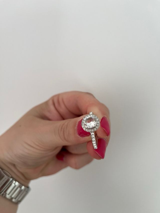 Anillo compromiso plata circonitas