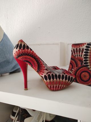 Zapatos y bolso fiesta - Rojo