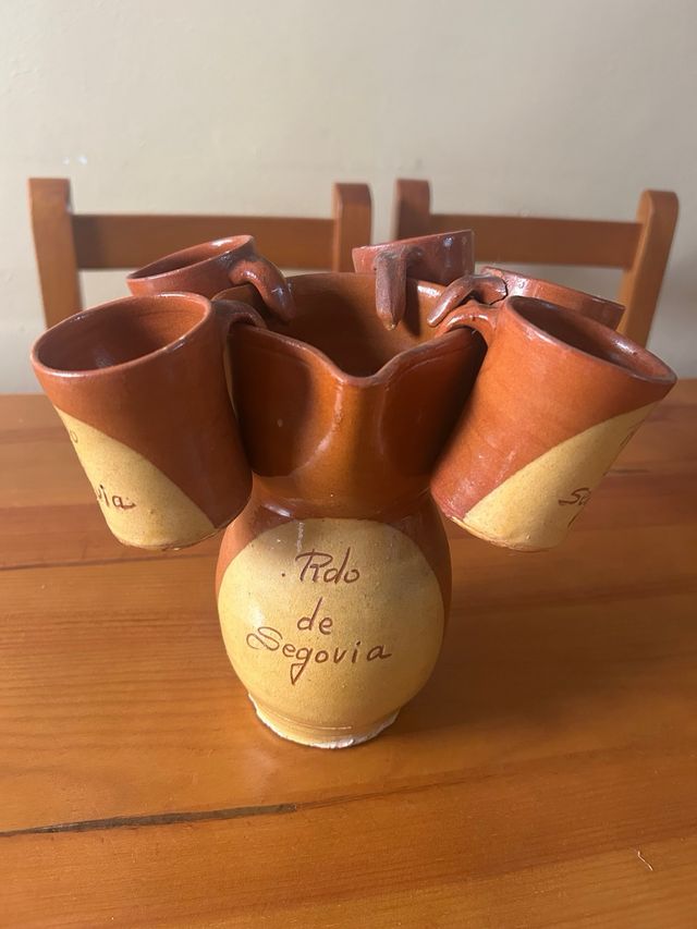 Jarra con vasos cerámica Segovia