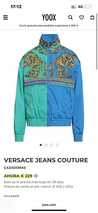 Chaqueta Versace Jeans Couture azul y verde menta