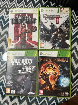 Pack Xbox 360 + 2 mandos + 4 juegos
