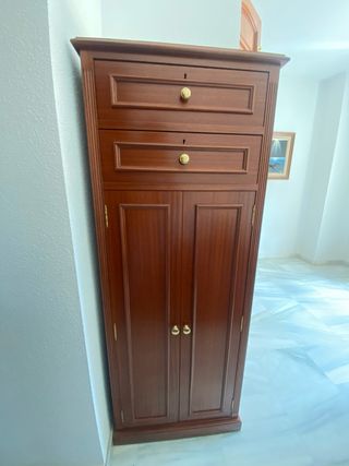 Mueble madera cajones y baldas
