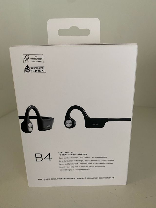 SUDIO B4 Audífonos bluetooth Conducción Ósea Negro