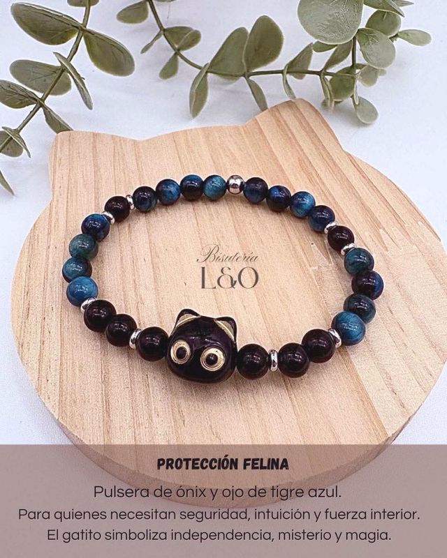 Pulsera piedras naturales gato