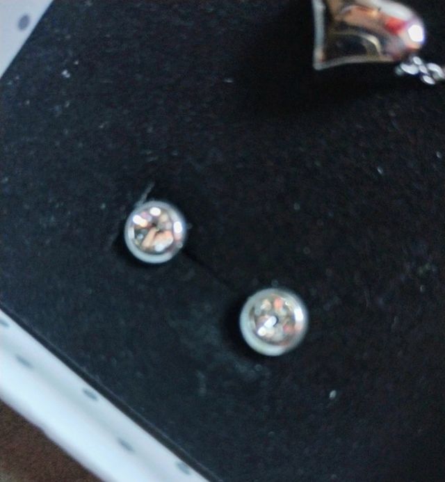 Collana e orecchini cuore argento acciaio inox 