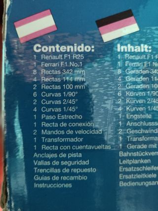 Pista Scalextric Carrera F1