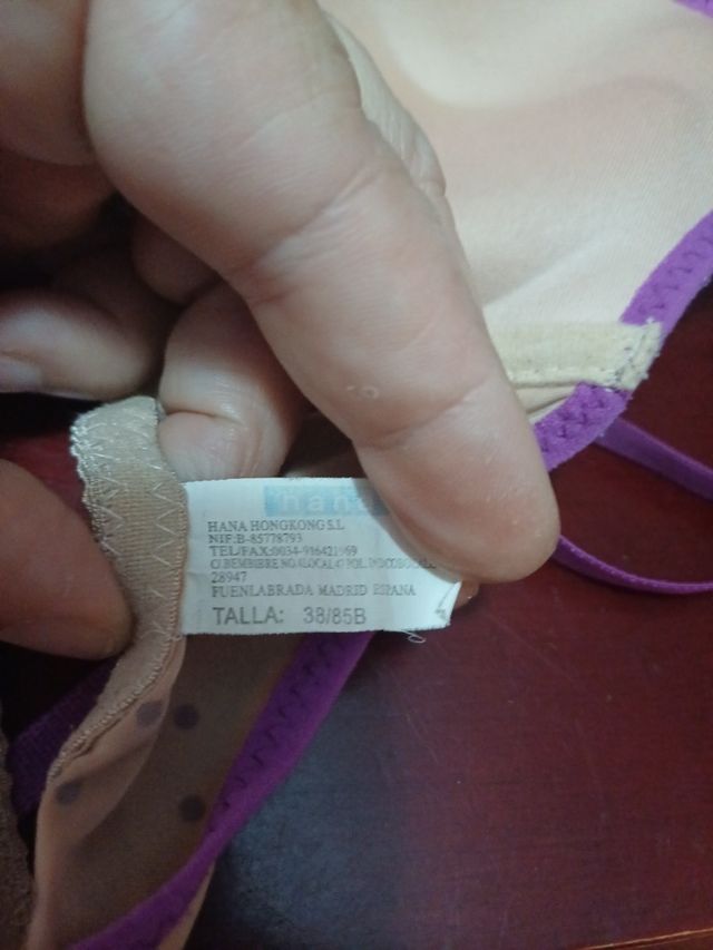 Sujetador Tous beige y morado