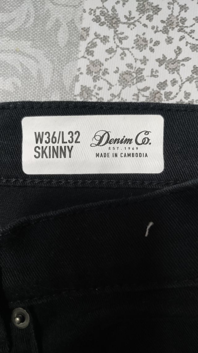 Tejanos negros Denim Co. talla XL