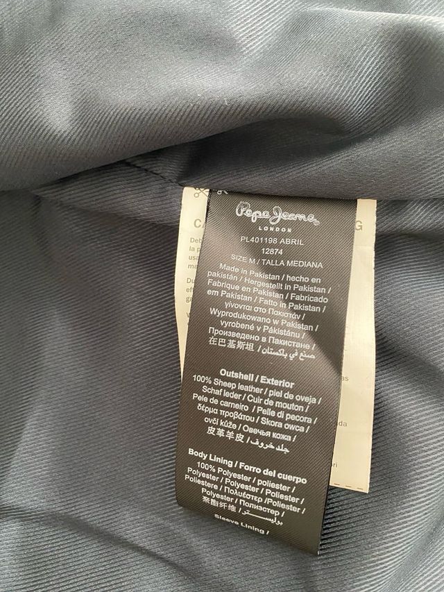 Cazadora SALSA cuero azul vintage