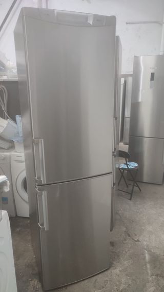 Nevera combi acero inoxidable