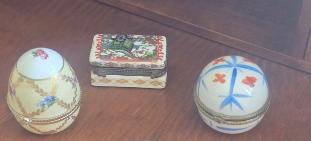 3 Cajitas Porcelana Vintage sin marca