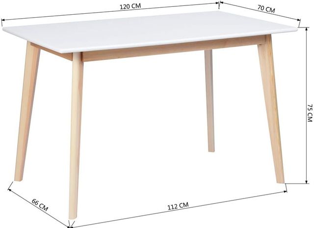 Mesa blanca madera - Estilo nórdico