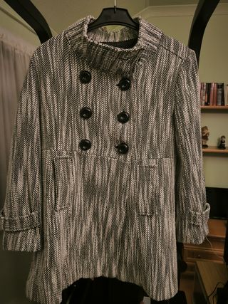 Chaqueta mujer blanco-negro 44