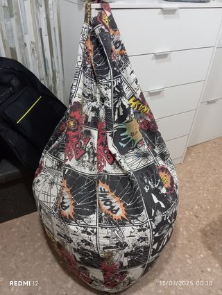 Puff grande cómics,se desenfunda para lavar .