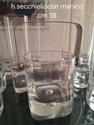 Bicchieri cristallo - 10 bicchieri + secchiello