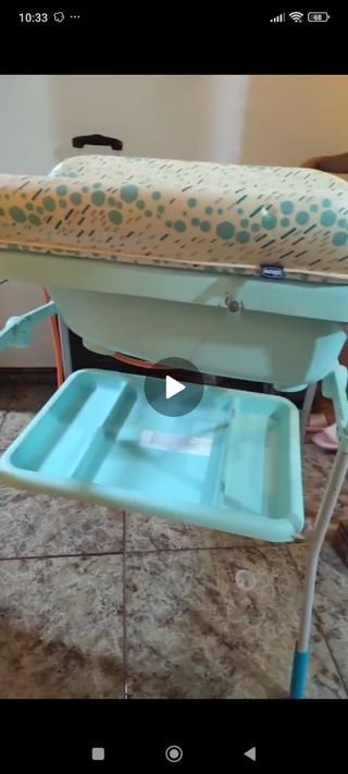 Bañera bebé - cambiador mint