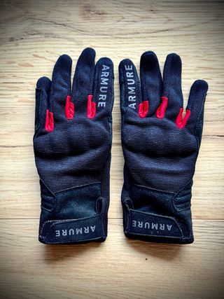 Guantes moto Armure - Negro/Rojo. Niña/o