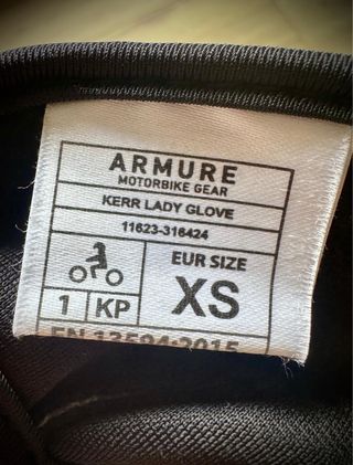 Guantes moto Armure - Negro/Rojo. Niña/o