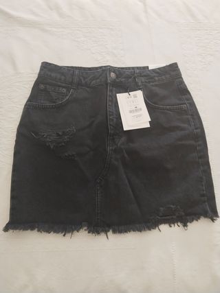 Minifalda vaquera negra
