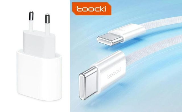 Cargador rápida iPhone 15/ iPad +cable trenzado 2m