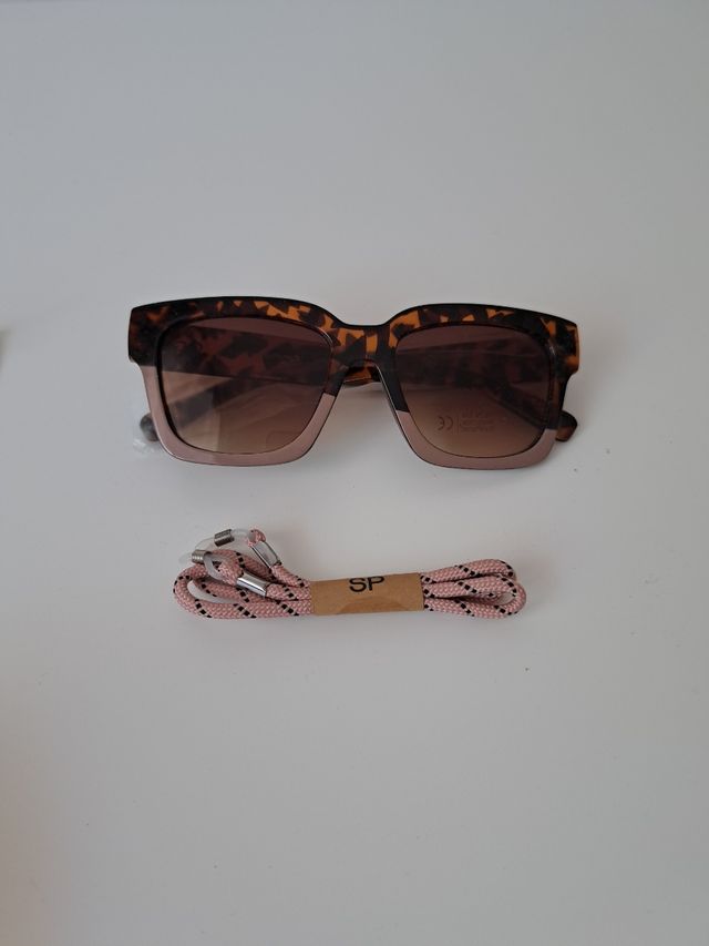Gafas sol marrón-rosa nuevas
