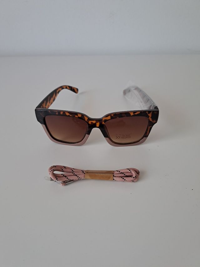 Gafas sol marrón-rosa nuevas