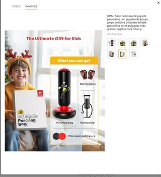 Saco boxeo inflable niños 66"